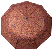 Roka Waterloo Recycled Nylon Umbrella - Mini Leopard Brown