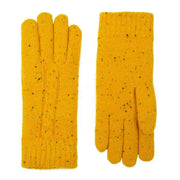 dents-cable-knit-marl-yarn-gloves---ochre-yellow-34478230