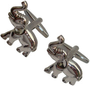 Bassin and Brown Elephant Cufflinks - Silver