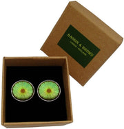 Bassin and Brown Lime Fruit Cufflinks - Green