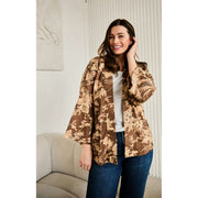 Elie Beaumont Serendipity Short Kimono - Coffee Blossom Brown