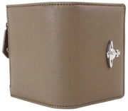 Vivienne Westwood Saffiano Slim Flap Card Holder Purse - Khaki