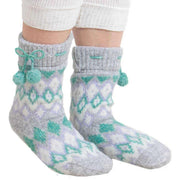 totes-toasties-fair-isle-chenille-slipper-socks---greygreenpurple-34518194