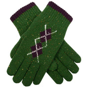 dents-argyle-marl-yarn-knitted-gloves---emerald-greenamethyst-purple-34478117