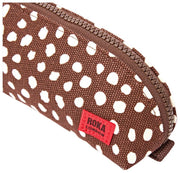 Roka Tate Small Cotton Canvas Pouch - Brown Dot