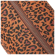 Roka Mayfair Small Cotton Canvas Wash Bag - Mini Leopard Brown