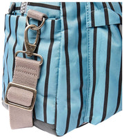 Roka Gatwick Small Recycled Canvas Duffle Bag - Blue Stripe