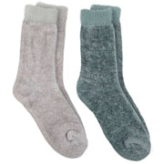 totes-toasties-2-pack-chenille-supersoft-bed-socks---sage-greengrey-34518158