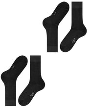 Falke Happy 2 Pack Socks - Black