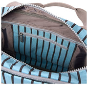 Roka Gatwick Small Recycled Canvas Duffle Bag - Blue Stripe
