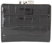Vivienne Westwood Croc Embossed Small Frame Purse - Black