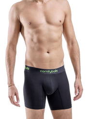 Comfyballs Performance Long Boxer - Charcoal/Viper Green