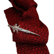 Bassin and Brown Decorative Sword Tie Bar - Silver