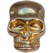 Bassin and Brown Skull Lapel Pin - Silver