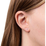 Beginnings Tiny Stud Earrings - Silver/Blue