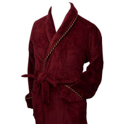 Bown of London Earl Cotton Velour Dressing Gown - Burgundy