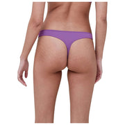 Skarlett Blue Entice Front Lace Thong - Pure Purple/Cashmere Beige