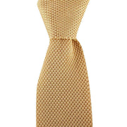 David Van Hagen Plain Knitted Tie - Gold