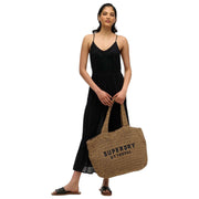 Superdry & Co Crochet City Tote Bag - Natural Brown/Eclipse Navy