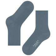 Falke Cotton Rib Socks - Monument Blue