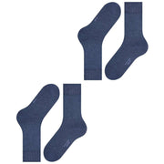Falke Happy 2 Pack Socks - Navy Mel