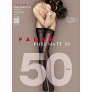 Falke Pure Matt 50 Denier Stay Ups - Black