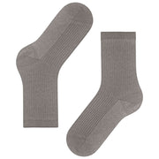 Falke Shiny Rib Socks - Pepper Grey