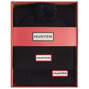 Hunter Arrinay Ribbed Pom Beanie and Scarf Box Set - Black