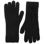 Isotoner Bow Detail Wool Blend Knitted Gloves - Black