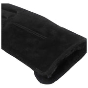 Isotoner Faux Fur Lined Suede Gloves - Black
