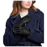 Isotoner Premium Fur Lined Leather Gloves - Black