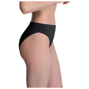 Natori Bliss Bare Cotton High Cut Brief - Black
