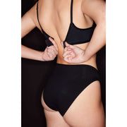 Natori Bliss Bare Cotton High Cut Brief - Black