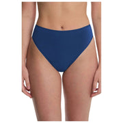 Natori Bliss Bare Cotton High Cut Brief - Dark Cobalt Blue