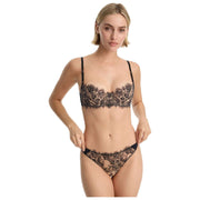 Skarlett Blue Entice Lace Balconette Bra - Black/Nylon Tan