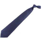 Knightsbridge Neckwear Spotted Silk Tie - Navy/Pink