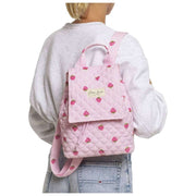 Moon Nude Strawberry Flap Backpack - Pink/Red