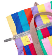 Roka Canfield B Small Recycled Canvas Backpack - Wide Multi Stripe