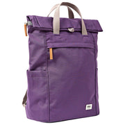 Roka Finchley Large Recycled Canvas Backpack - Deep Grape Purple
