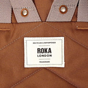 Roka Finchley Small Recycled Canvas Backpack - Cinnamon Brown
