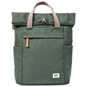 Roka Finchley Small Recycled Canvas Backpack - Thunderstorm Green