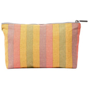 Roka Maida Vale Medium Cotton Canvas Pouch - Faded Multi Stripe