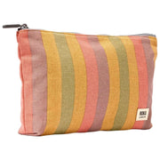 Roka Maida Vale Medium Cotton Canvas Pouch - Faded Multi Stripe