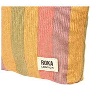 Roka Maida Vale Medium Cotton Canvas Pouch - Faded Multi Stripe