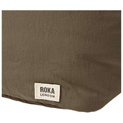 Roka Oxford Medium Taslon Shoulder Bag - Basil Brown