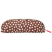 Roka Tate Small Cotton Canvas Pouch - Brown Dot