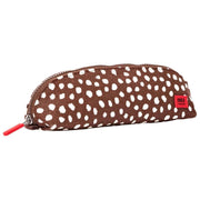 Roka Tate Small Cotton Canvas Pouch - Brown Dot