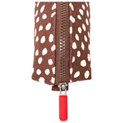 Roka Tate Small Cotton Canvas Pouch - Brown Dot