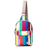 Roka Willesden Large Recycled Canvas Crossbody Bag - Wide Multi Stripe