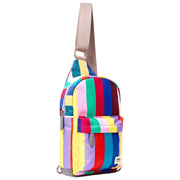 Roka Willesden Large Recycled Canvas Crossbody Bag - Wide Multi Stripe